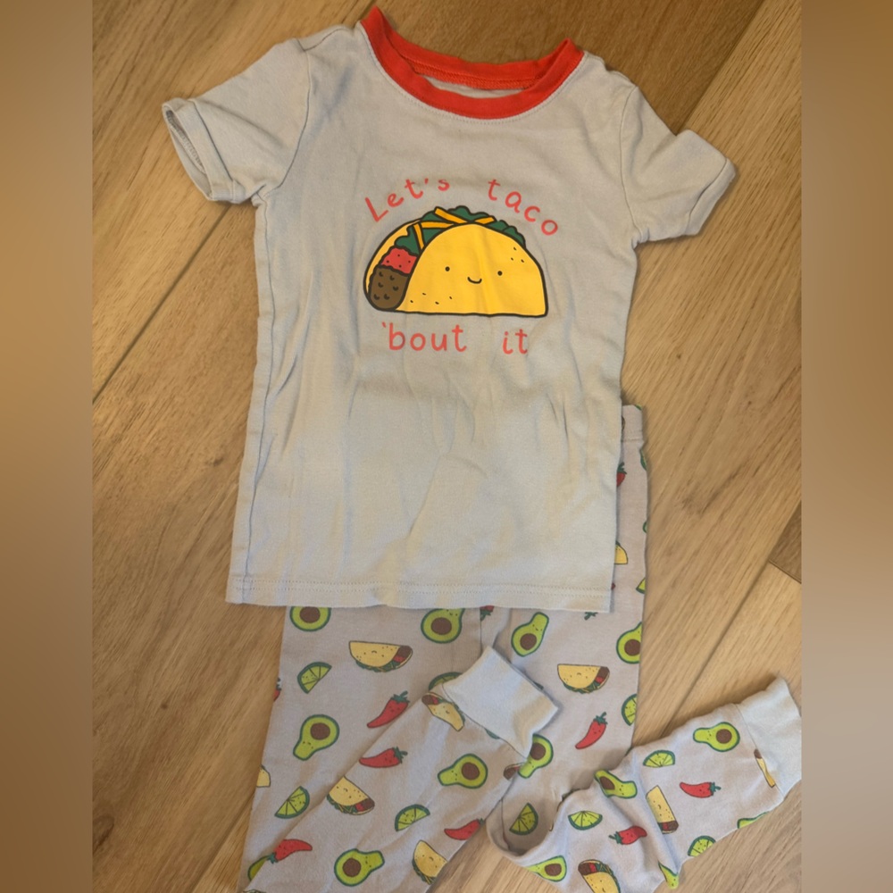 Old Navy Kids Taco and Avocado Print Pajamas